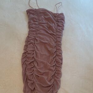 NWOT Ruched Pink Dress